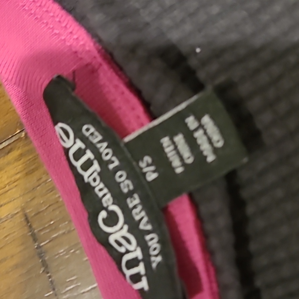 Mac and Me gray long sleeve waffle top - Picture 3 of 5